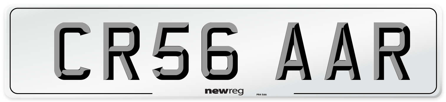 CR56 AAR Number Plate from New Reg